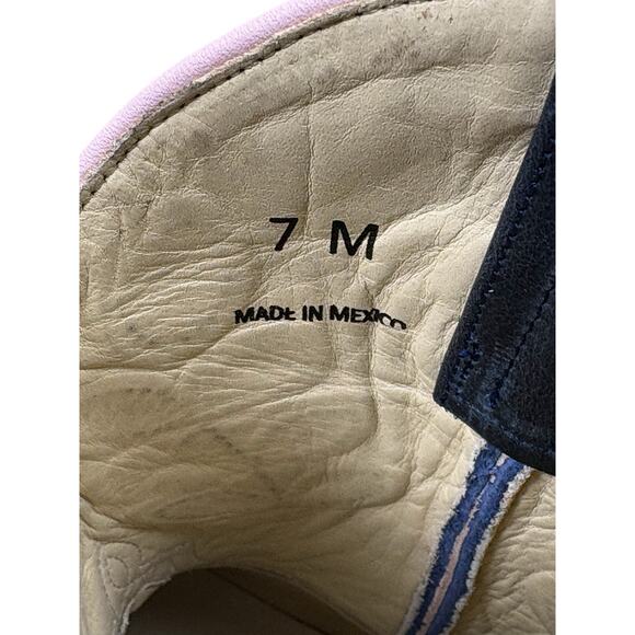 NEW Macie Bean Top Hand 10” Leather Cowboy Boots Women's 7M Navy Blue Western - Picture 9 of 13